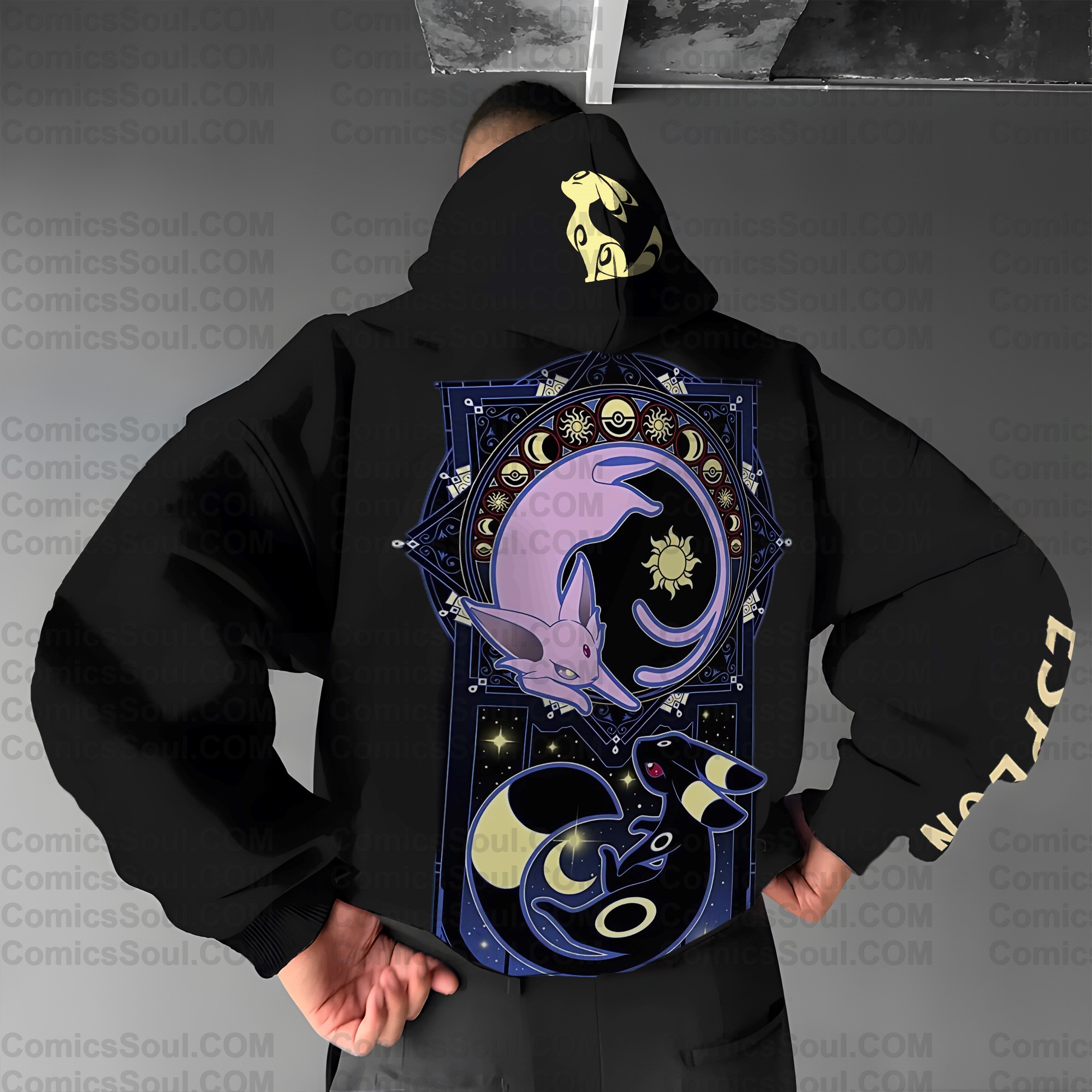 (Pokemon)Plus Velvet Unisex Anime Graphic Streetwear Vintage Hoodie