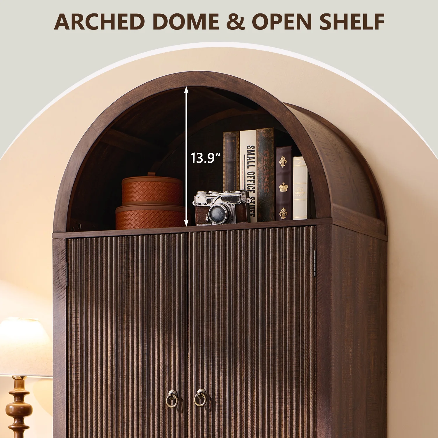 IFGET 71" Tall Arched Kitchen Pantry Storage Cabinet, Large Storage Cabinet with Adjustable Shelves, Pantry Cabinet for Kitchen, Dining Room - Image 21