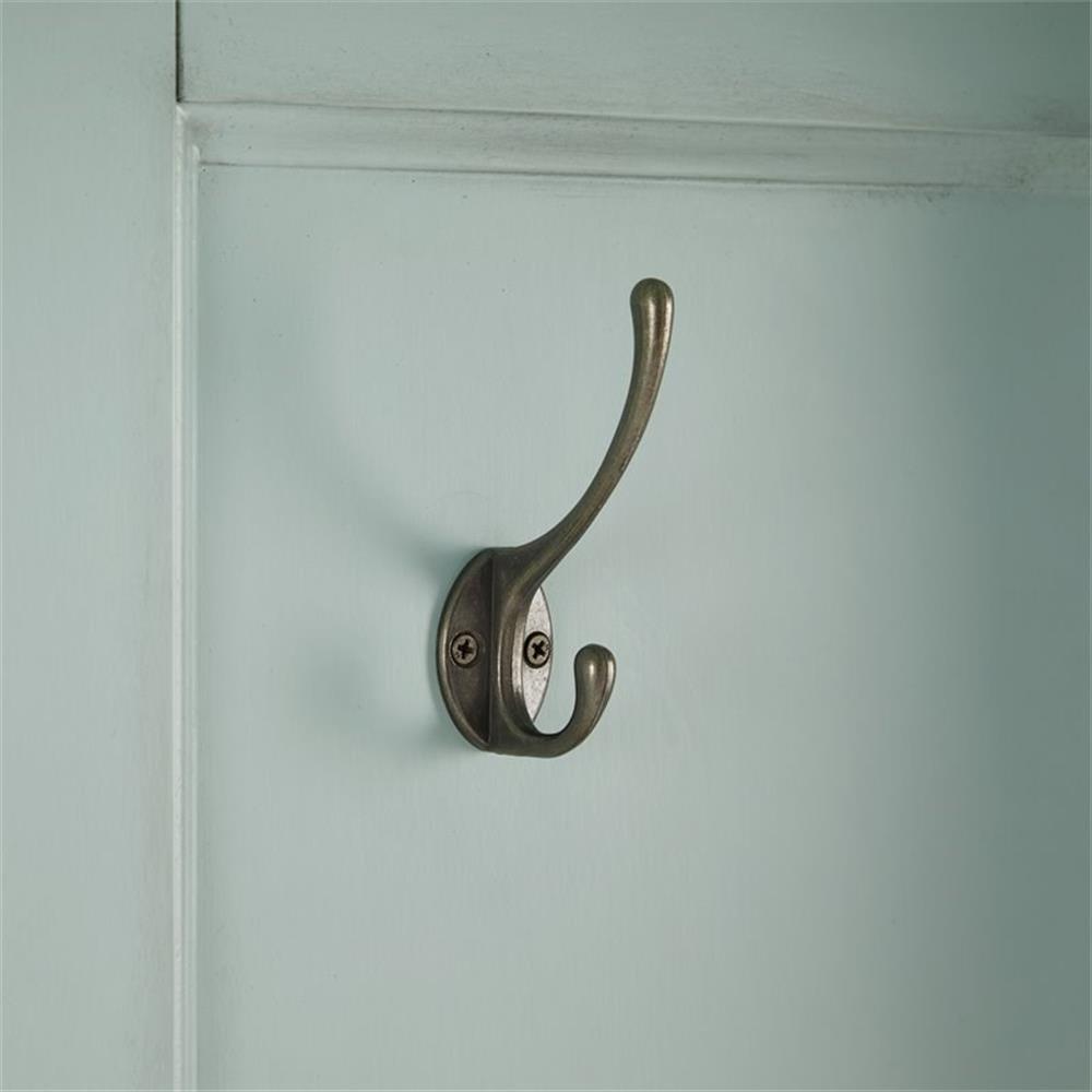 Bowery Hill Traditional Wood Hall Tree in Seafoam Blue/Oatmeal - Image 11