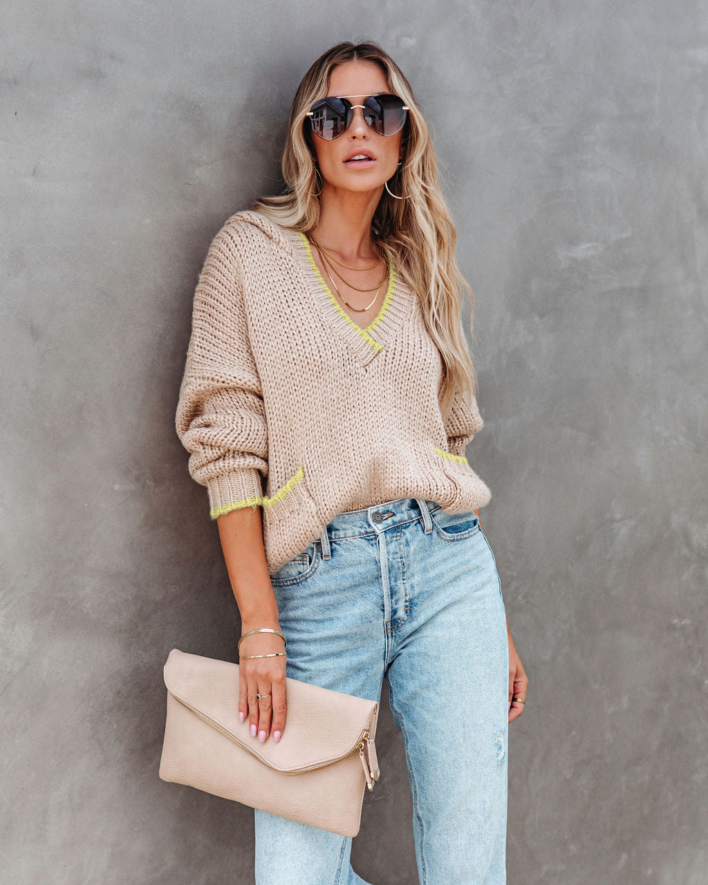 Cozy Fall Vibes Pocketed Hooded Knit Sweater - SALE - Se7enfashion