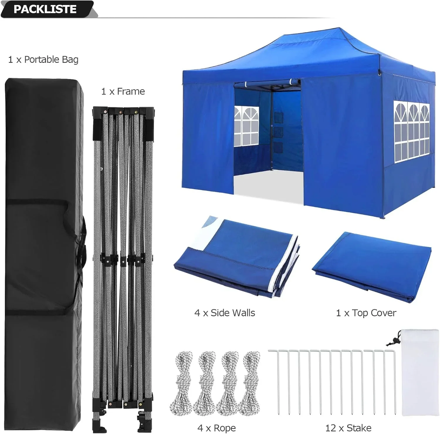 COBIZI 10x20 Heavy Duty Pop up Canopy Tent 6 sidewalls Commercial Canopy Wedding Party Tents