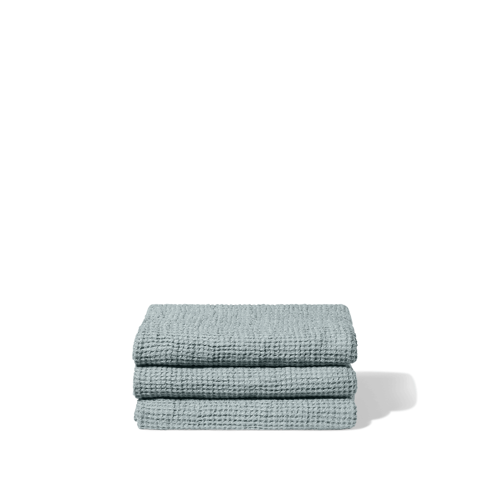 Serviette de bain en lin - Waffle - Gris Vésuve