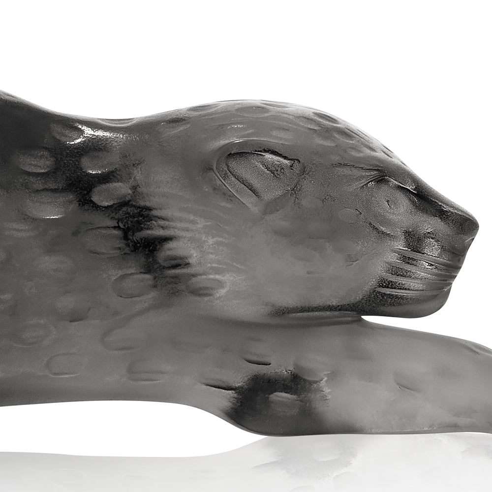SCULPTURE PANTHÈRE ZEILA PETIT MODÈLE - CRISTAL GRIS