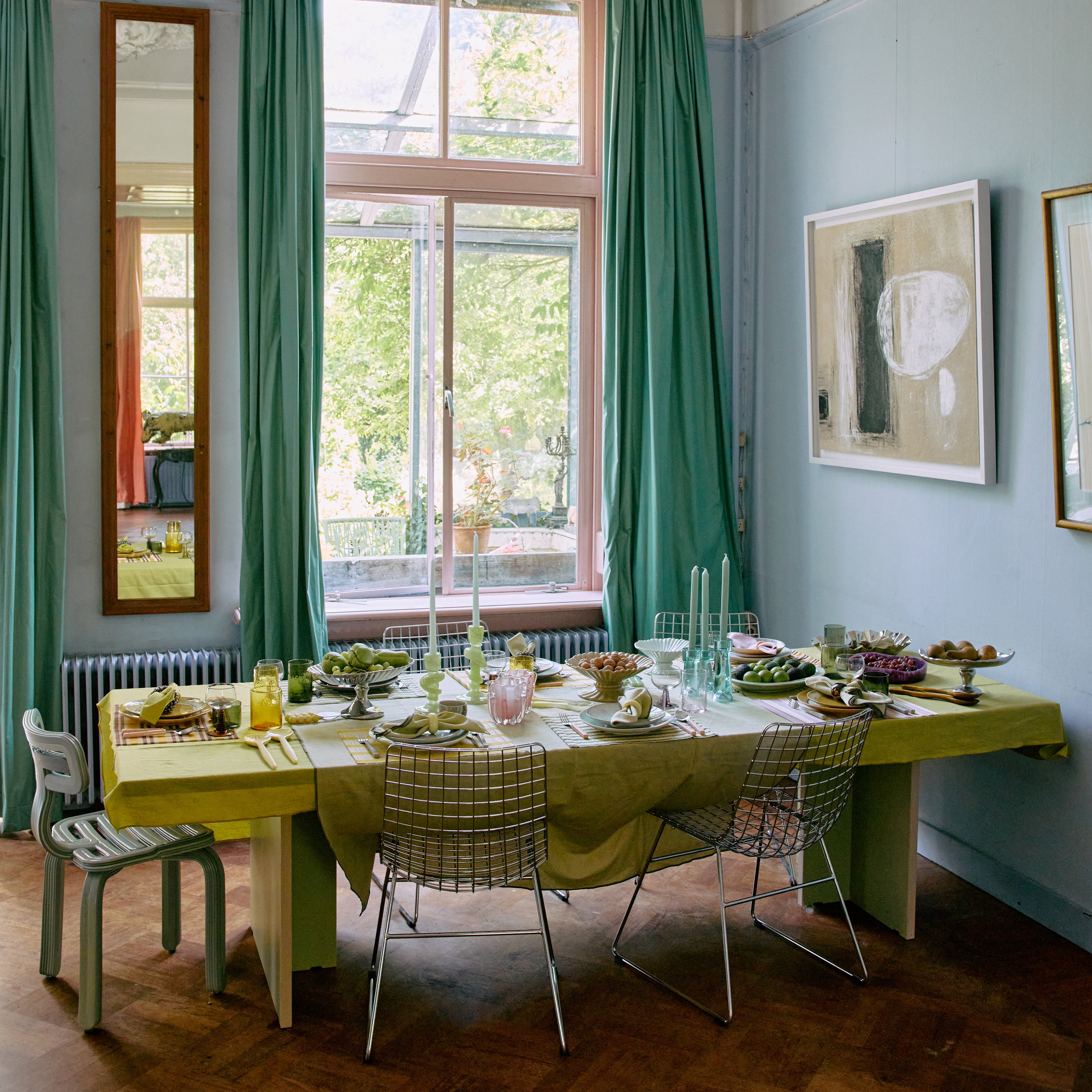 HKliving Ease Tafelkleed 160 x 300 cm - Citrus