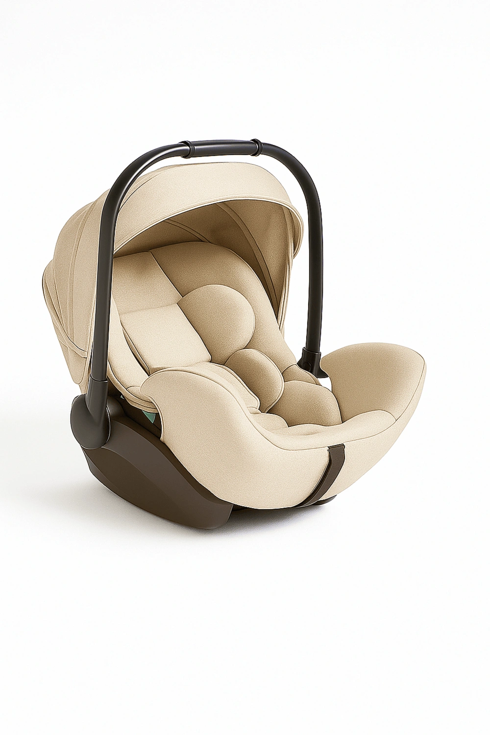 Asientos de coche capazo portátil con protección lateral hasta 13 kg cinturón de seguridad beige 0 a 1 año