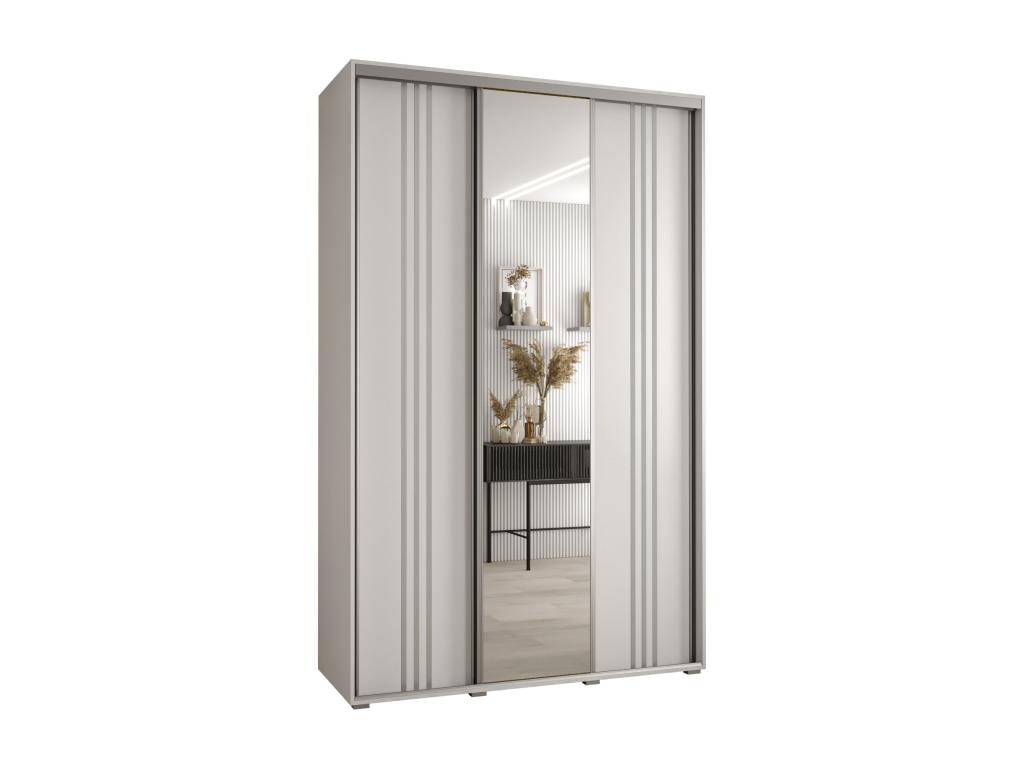 ARMARIO Homelyvo 7 DE PUERTAS CORREDERAS 235 - 2/160/45 3 puertas Blanco/Blanco/Plata