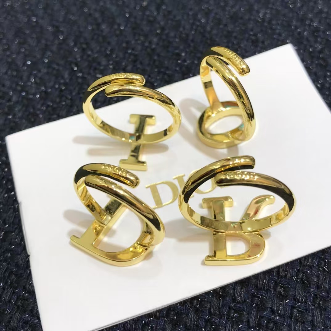 Dior Separate Letters Rings - 4 Pieces - Original Replica Club