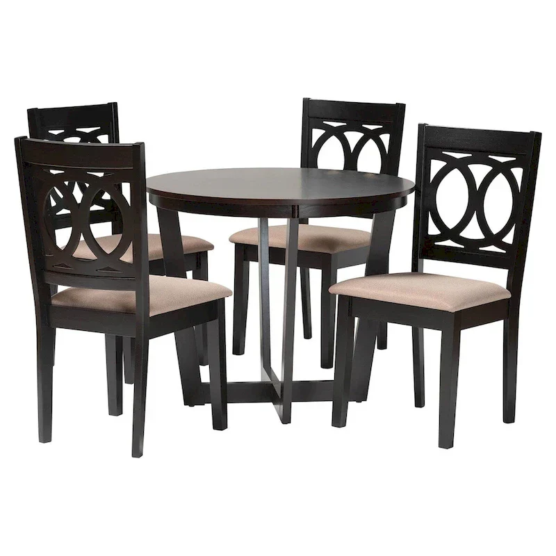 Kara Contemporary 5-Piece Wooden Dining Set