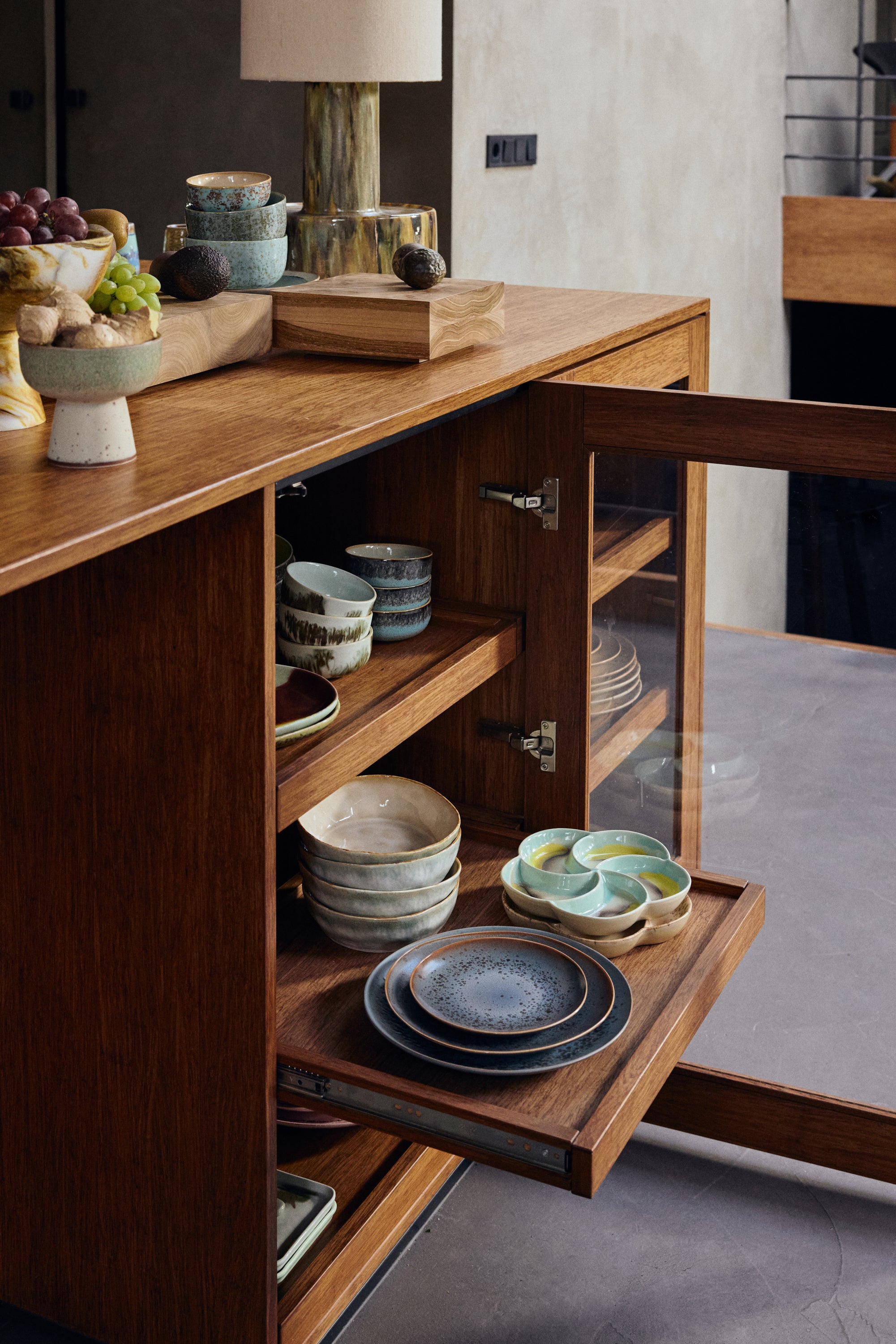 HKliving 70's Ceramics Dessertbord Ø 17,5 cm - Set van 2 - Mineral