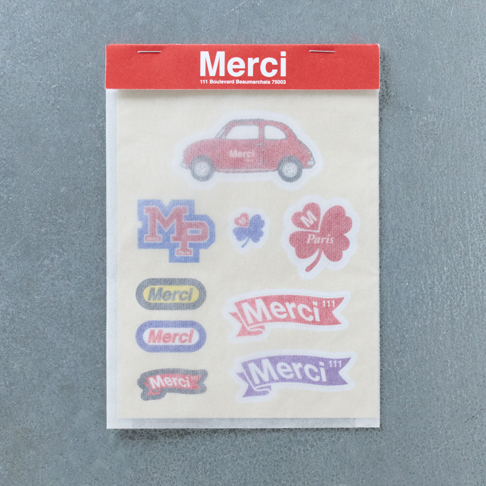 Stickers Merci Fanion - Merci