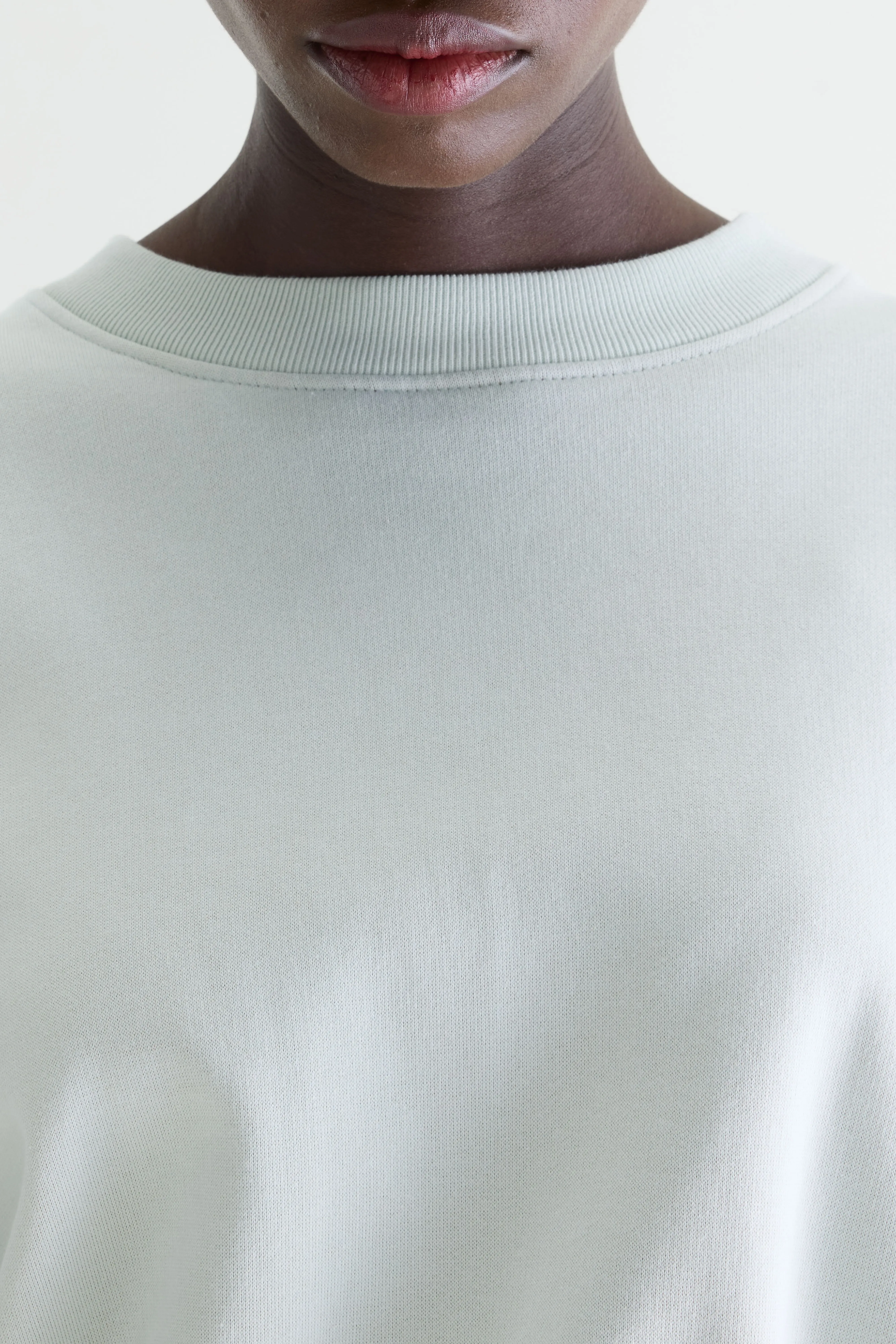 Bellerose Fancy cropped crewneck sweatshirt (261 / W / AGUA VERDE)