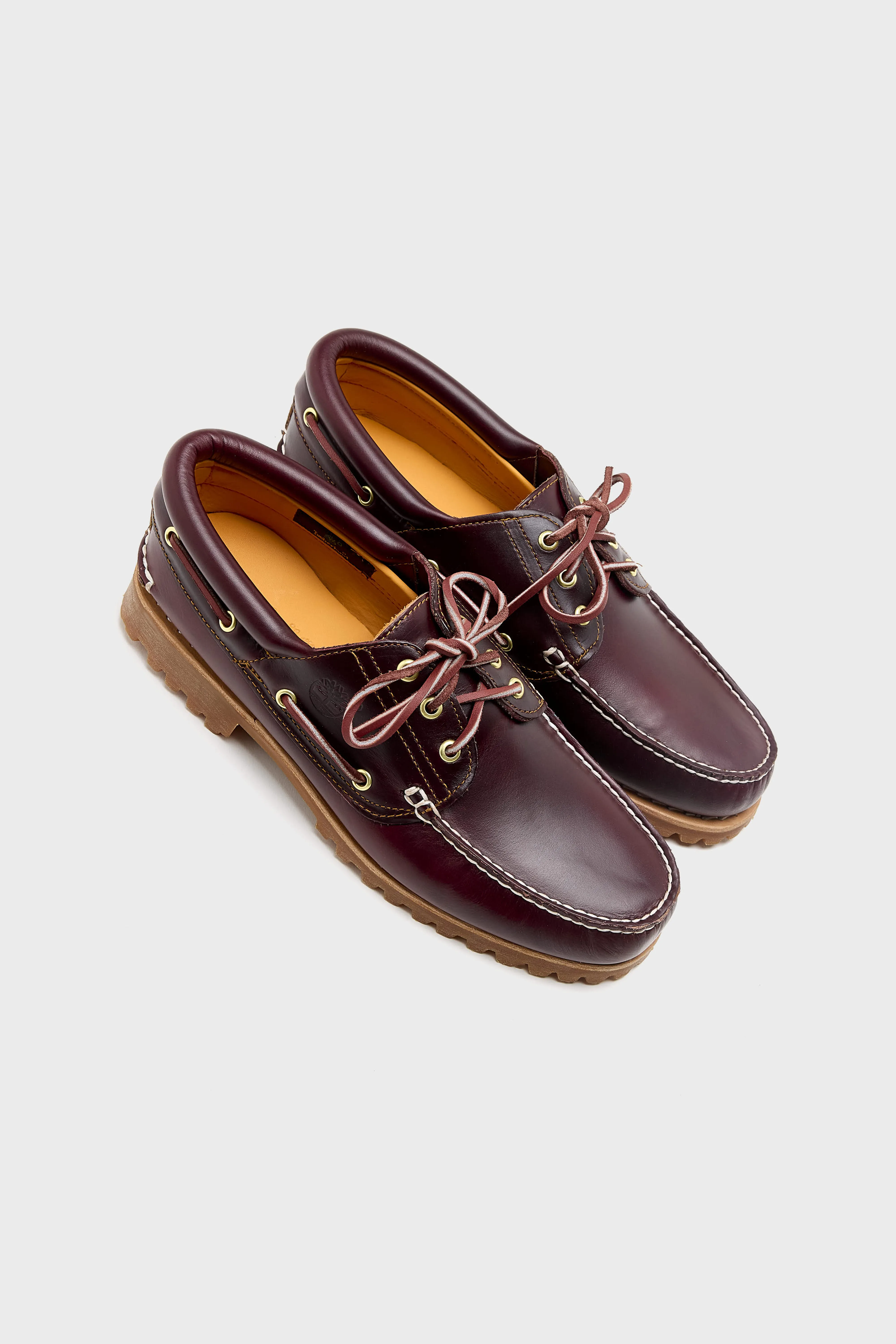 Bellerose Authentic 3-Eye Lug Handsewn Boat shoes for Men  (261 / M / BORDEAUX)