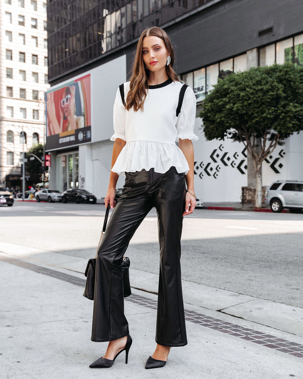 Simplicity Is Elegance Knit Contrast Top - White - Se7enfashion