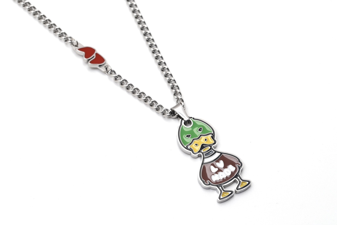 Louis Vuitton x Nigo Duck Pendant Necklace Silver - Original Replica Club