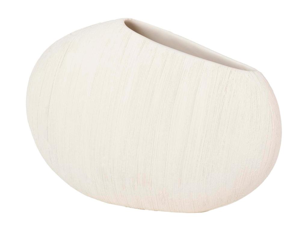 Florero Ceramica Beige 33x21x9 Cm
