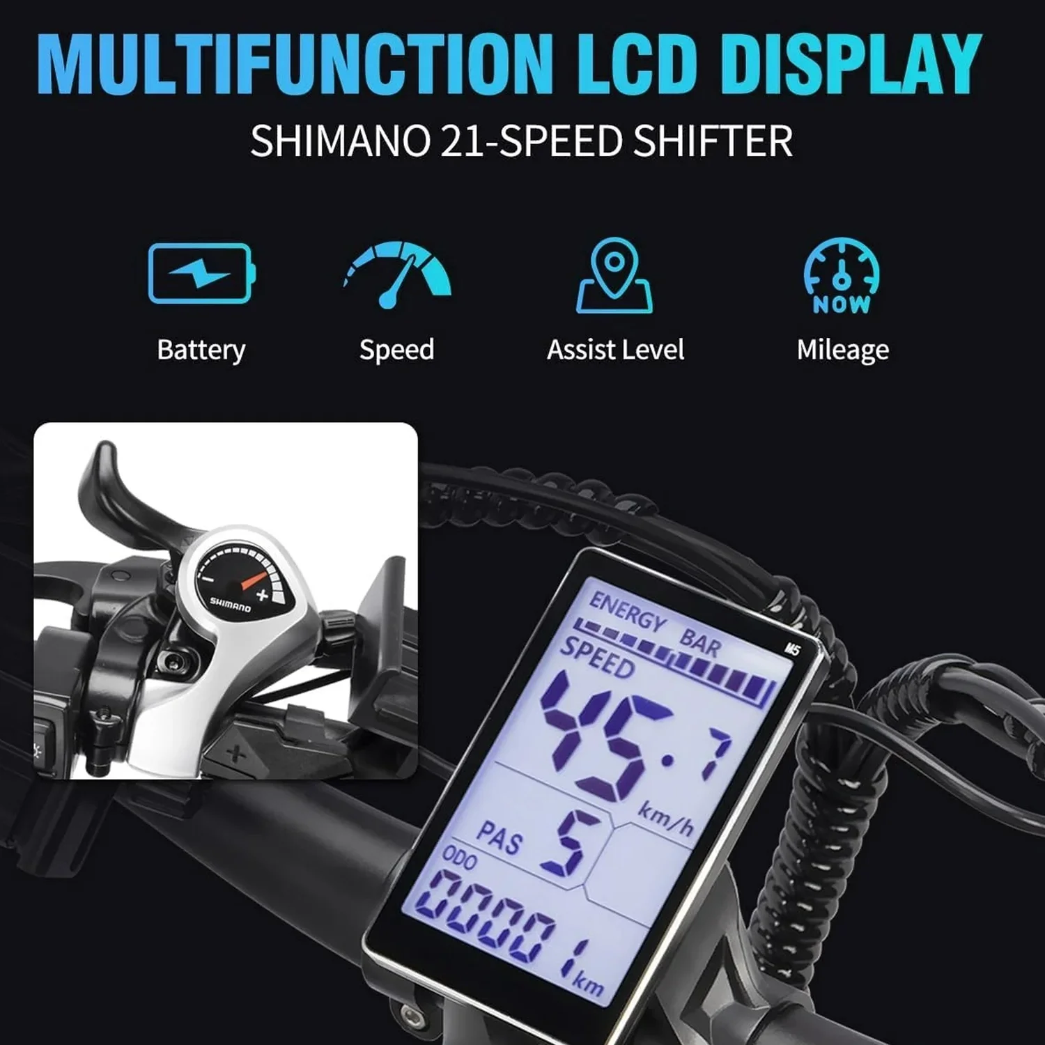 Dual Motor PEAK 3000W Electric Bike for Adults,31mph 48V 23Ah Electric Bicycle,26" Fat Tire Mountain Bike UL2849 - Image 23