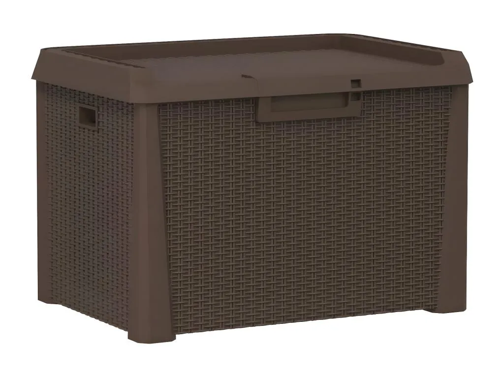 Caja de almacenaje para jardín pp marrón 125 l cbx2872737