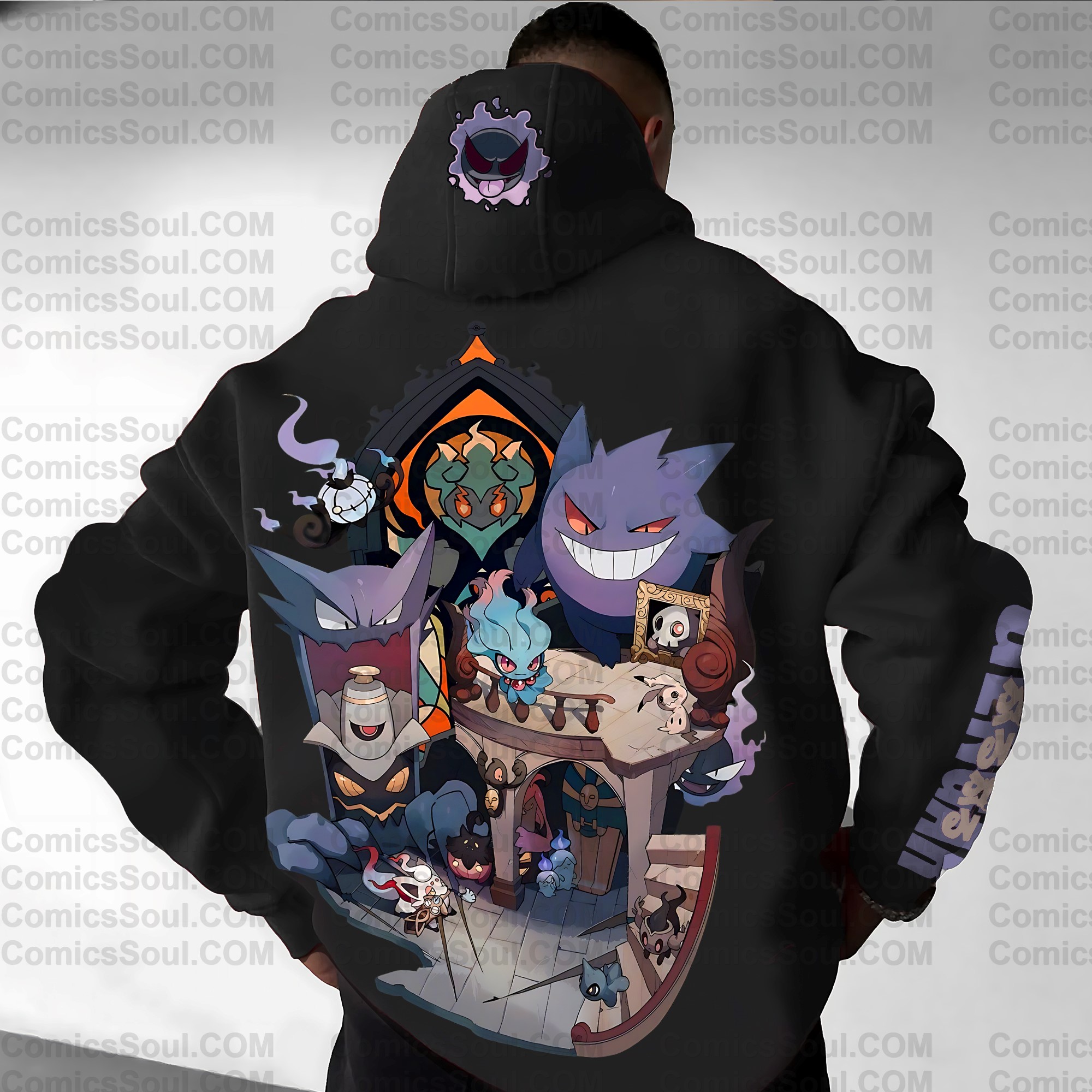 Unisex Anime Graphic Streetwear Vintage Plush Hoodie| Gengar