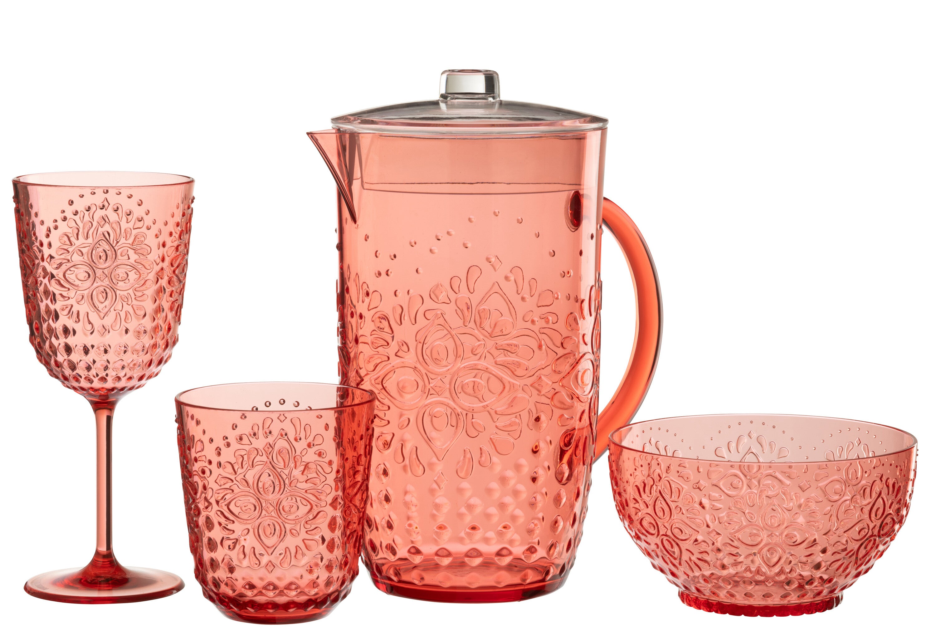 J-Line karaf - kunststof - rood