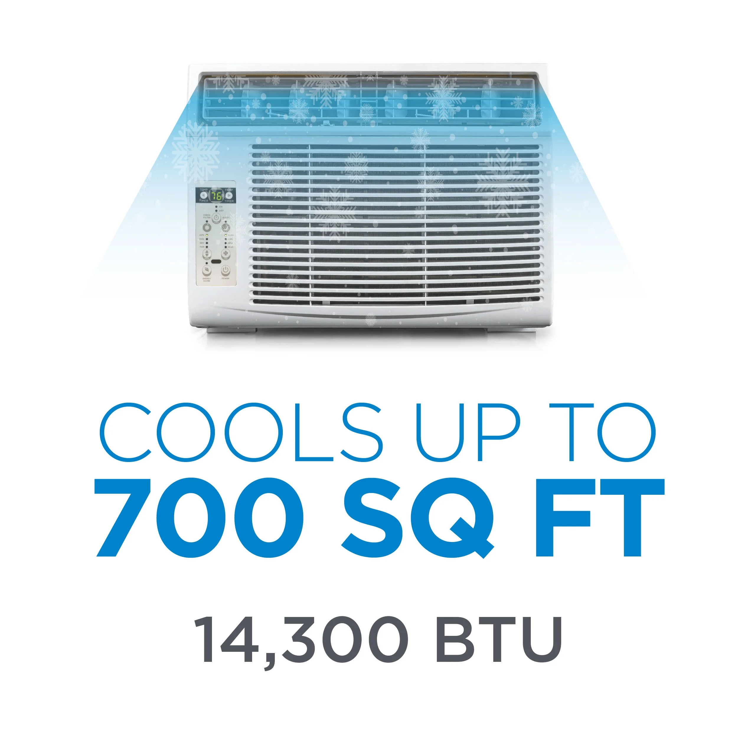 COMMERCIAL COOL 14,500 BTU Window Air Conditioner with Remote Control and Adjustable Thermostat, cools up to 750 Sq. Ft. with Electronic Controls & Digital Display CWAM145W6C - Image 3
