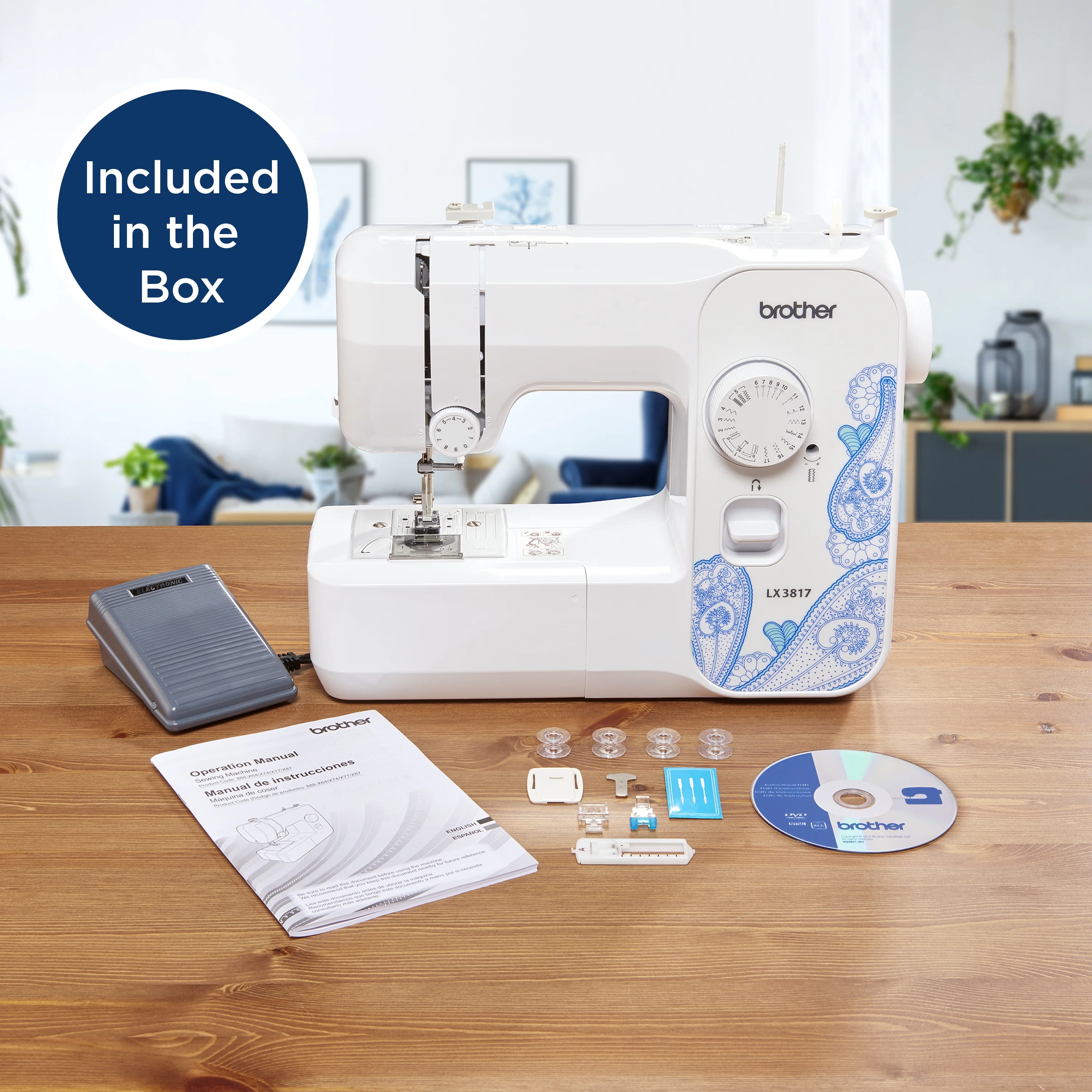 Brother LX3817- Beginner Sewing Machine, 17 Stiches - Image 4