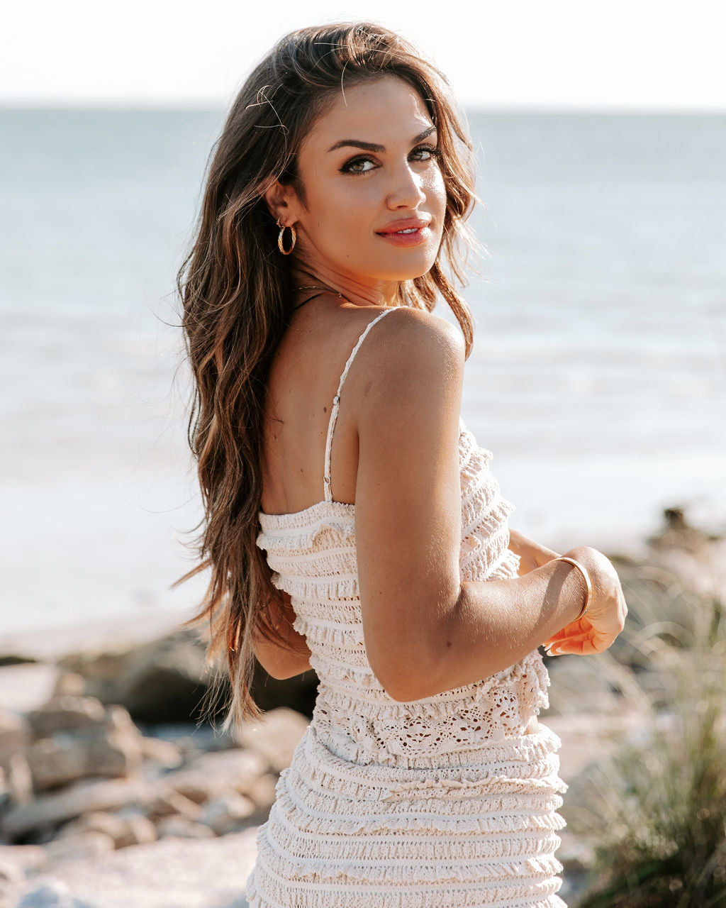 Cami Crochet Crop Top - Natural - FINAL SALE - Se7enfashion
