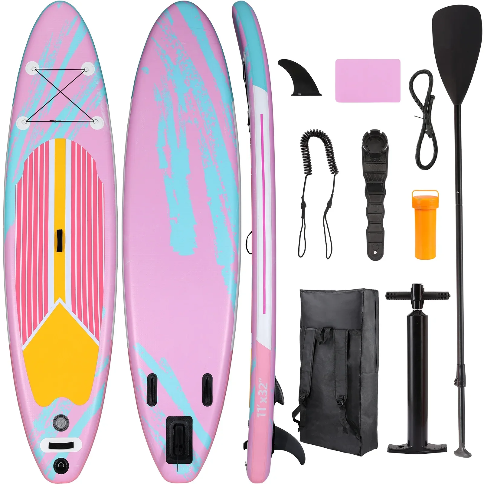 LAZY BUDDY 10ft Inflatable Stand Up Paddle Board with Premium SUP Accessories, Non-Slip EVA Deck, for Adults & Youth of All Skill Levels