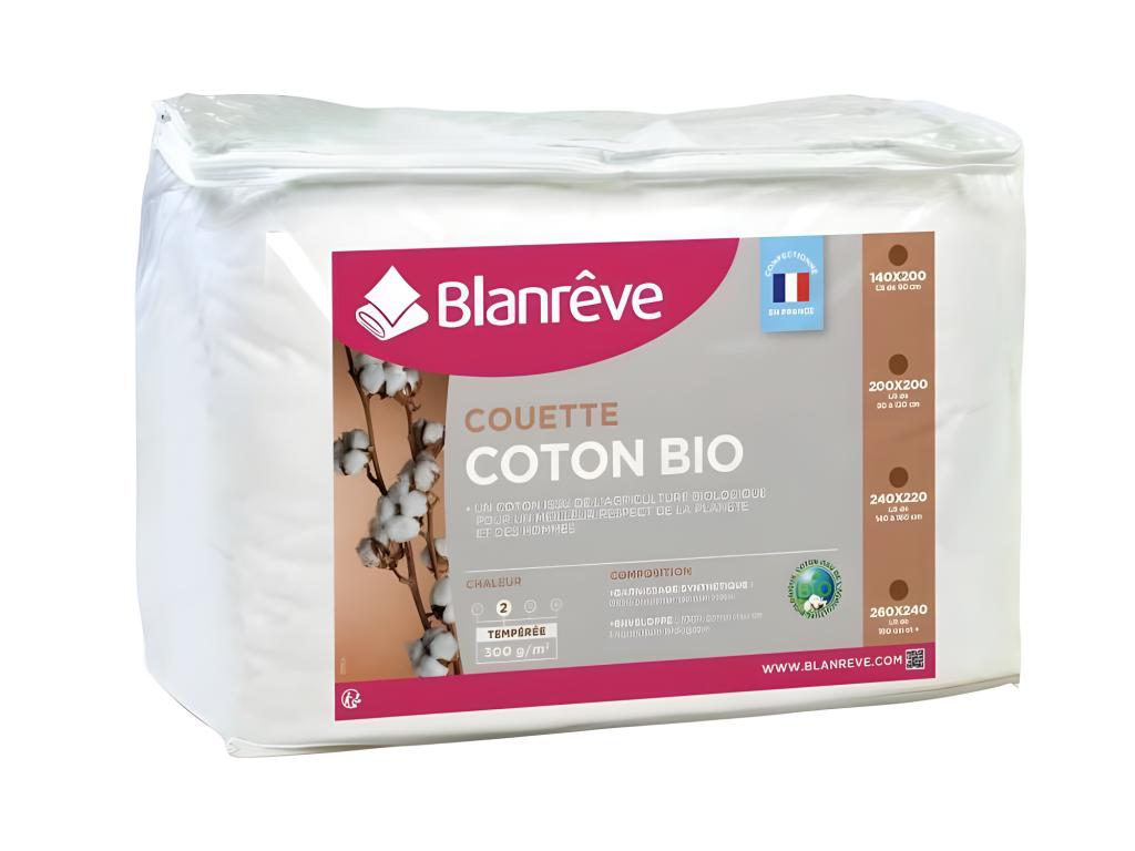 Couette tempérée Coton BIO - 300g/m² - 140x200cm