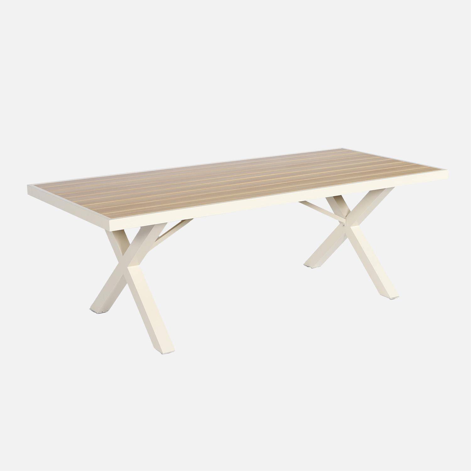 Elina - Mesa de jardín de aluminio, 8 plazas