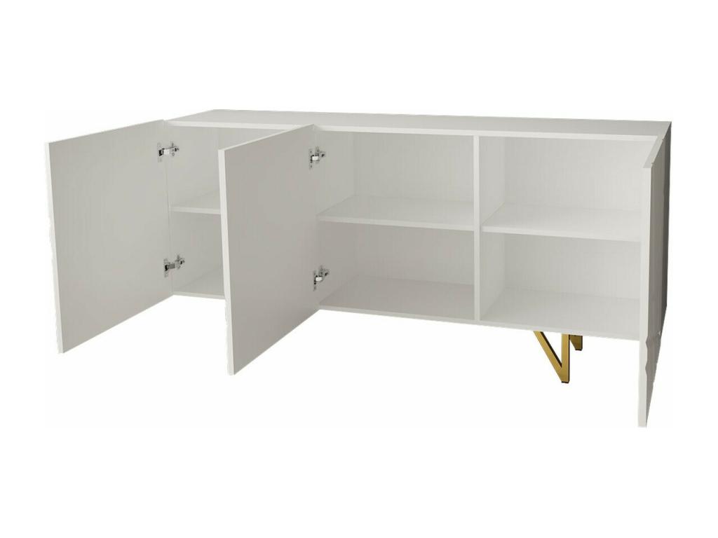 Aparador Merced M101, Tucasago brillante|Tucasago, 76x160cm, Número de puertas: 3.0037cm