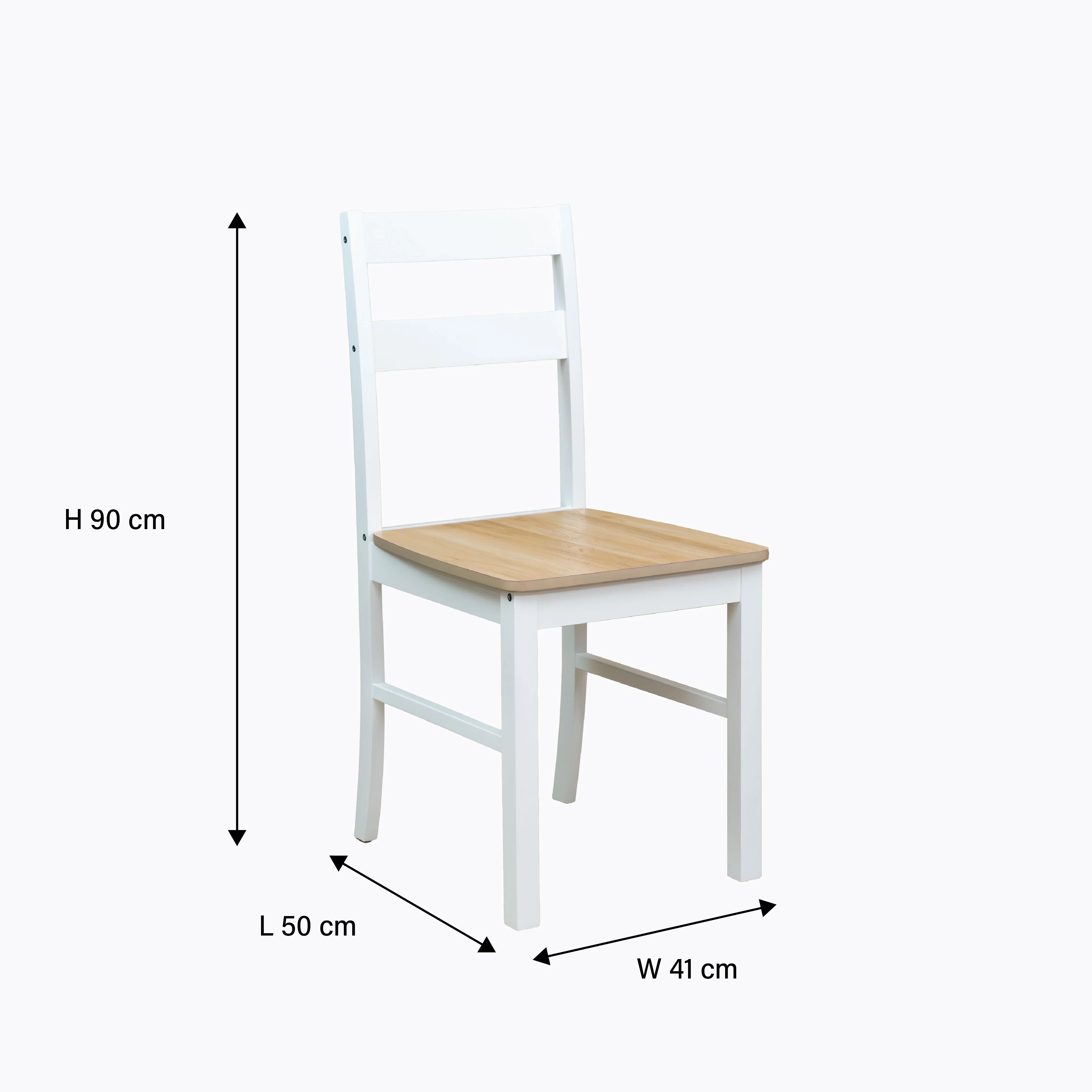 Mainstays 5-Piece Dining Set, 1 Table and 4 Chairs, White, MDF and Rubberwood, Indoor, 46" L x 29" W x 30" H Table - Image 13