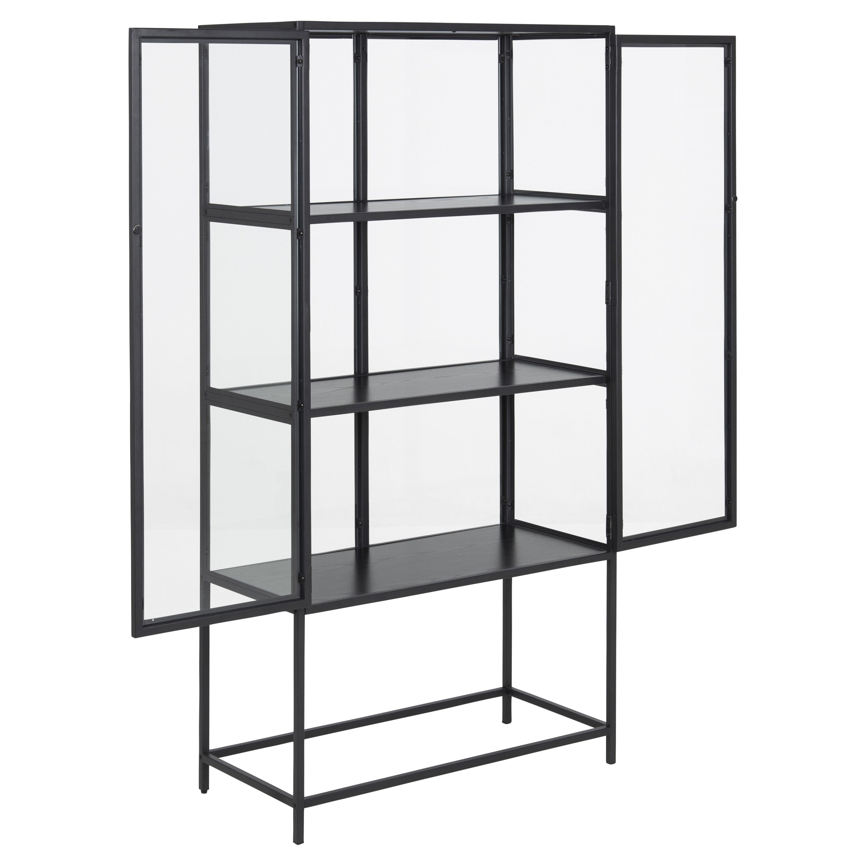Blokker Jaxon Vitrinekast 150 x 77 cm - Zwart