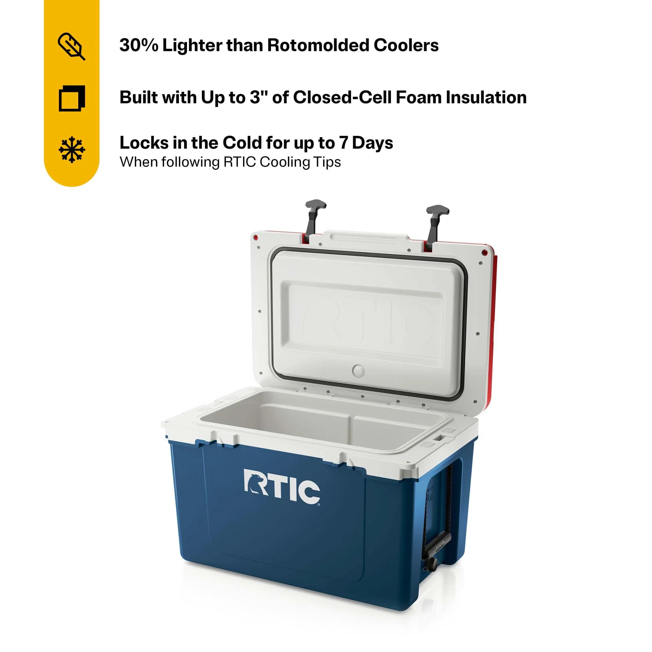 RTIC 52 QT Ultra-Light Hard-Sided Ice Chest Cooler, Fits 76 Cans, Trailblazer - Image 39