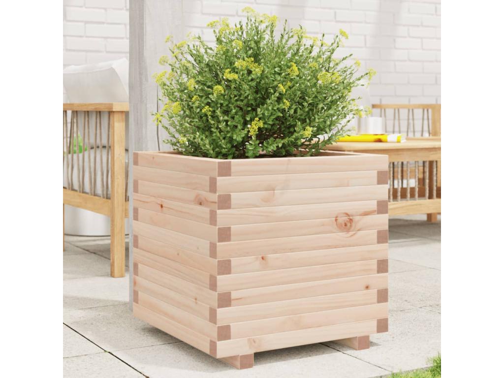 Jardinera madera maciza de pino 50x50x49,5 cm