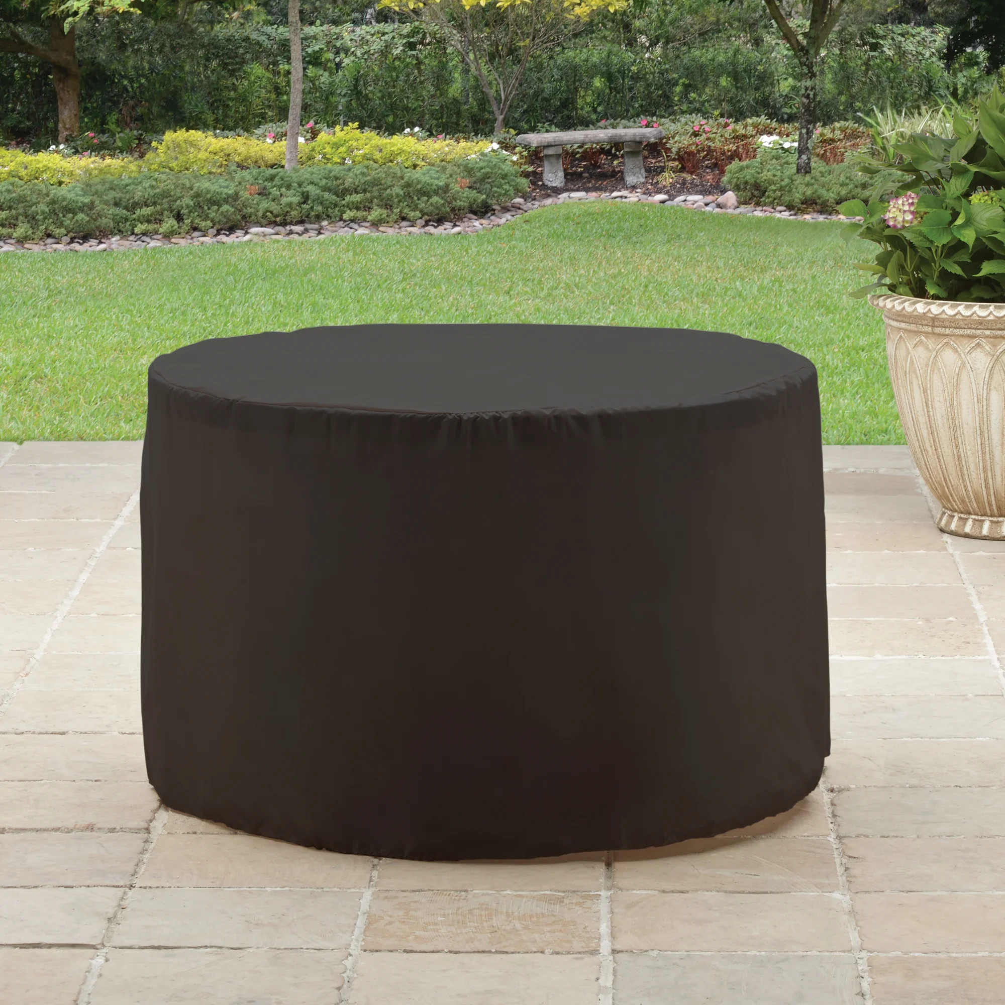 Better Homes & Gardens Colebrooke 37" Round 50,000 BTU Propane Gas Fire Pit Table with Glass Beads, Metal Lid and Protective Cover - Image 6
