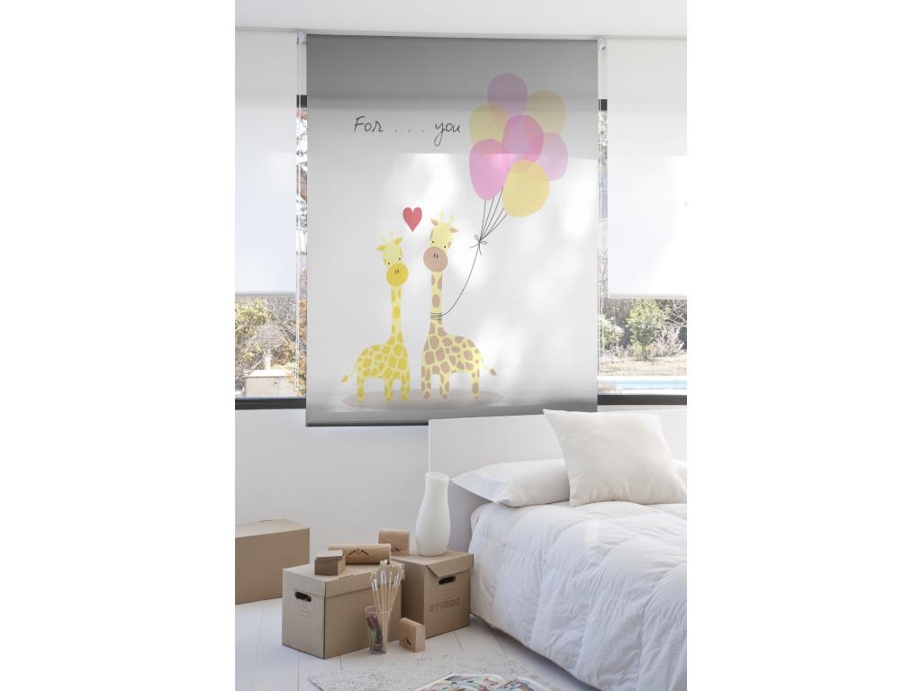 Tucasago | Estores Personalizados INFANTILES | 110 x 180 cm (Ancho por Alto) Tamaño de Tela 107 x 175 cm | Modelo I-109 Color Unico