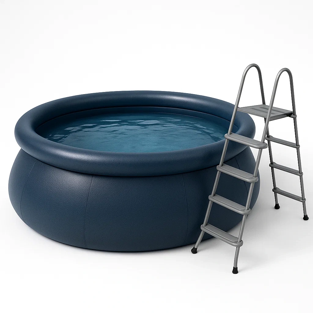 Piscina desmontable 366x100 cm redonda Azul oscuro con depuradora LCbRswTQ23QI