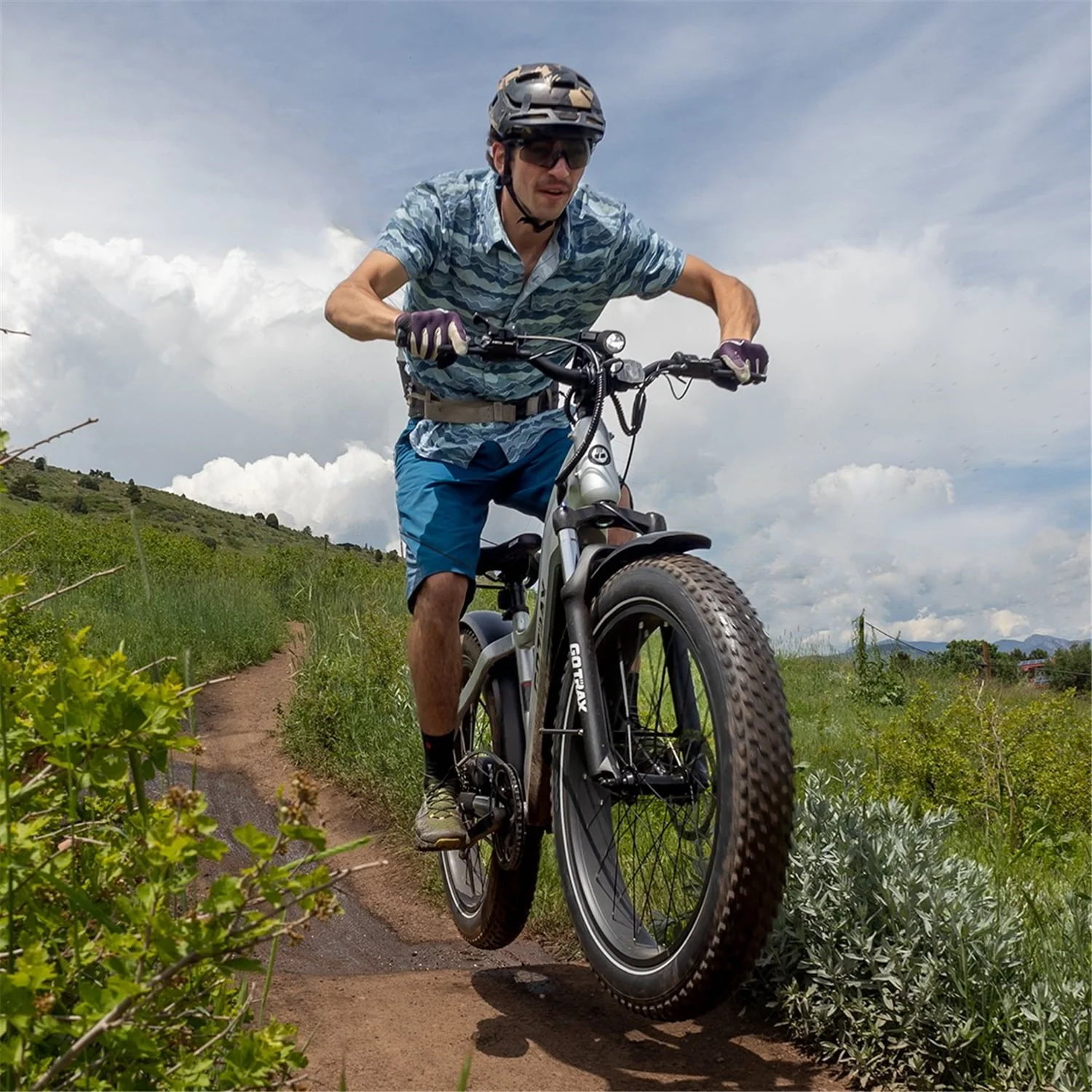 GOTRAX Tundra Electric Bike for Adults, 750W 48V 26" x 4" Fat Tire Adult Dirt Electric Bicycle, 20MPH All Terrain Electric Mountain Bike, Step over, Silver - Image 18