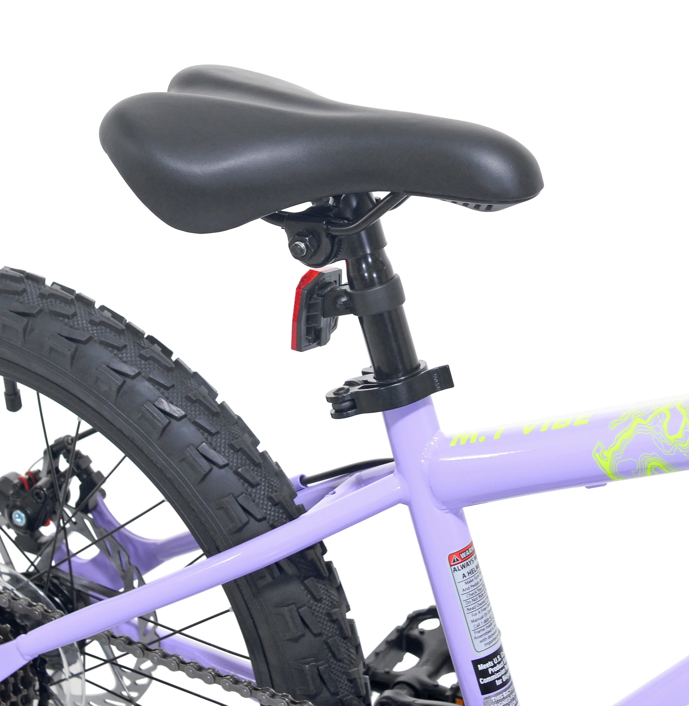 20" Ozark Trail Vibe Mountain Bicycle, 7 Speed, Fits Rider 3'11"-4'4", Purple, Teen, Unisex - Image 2