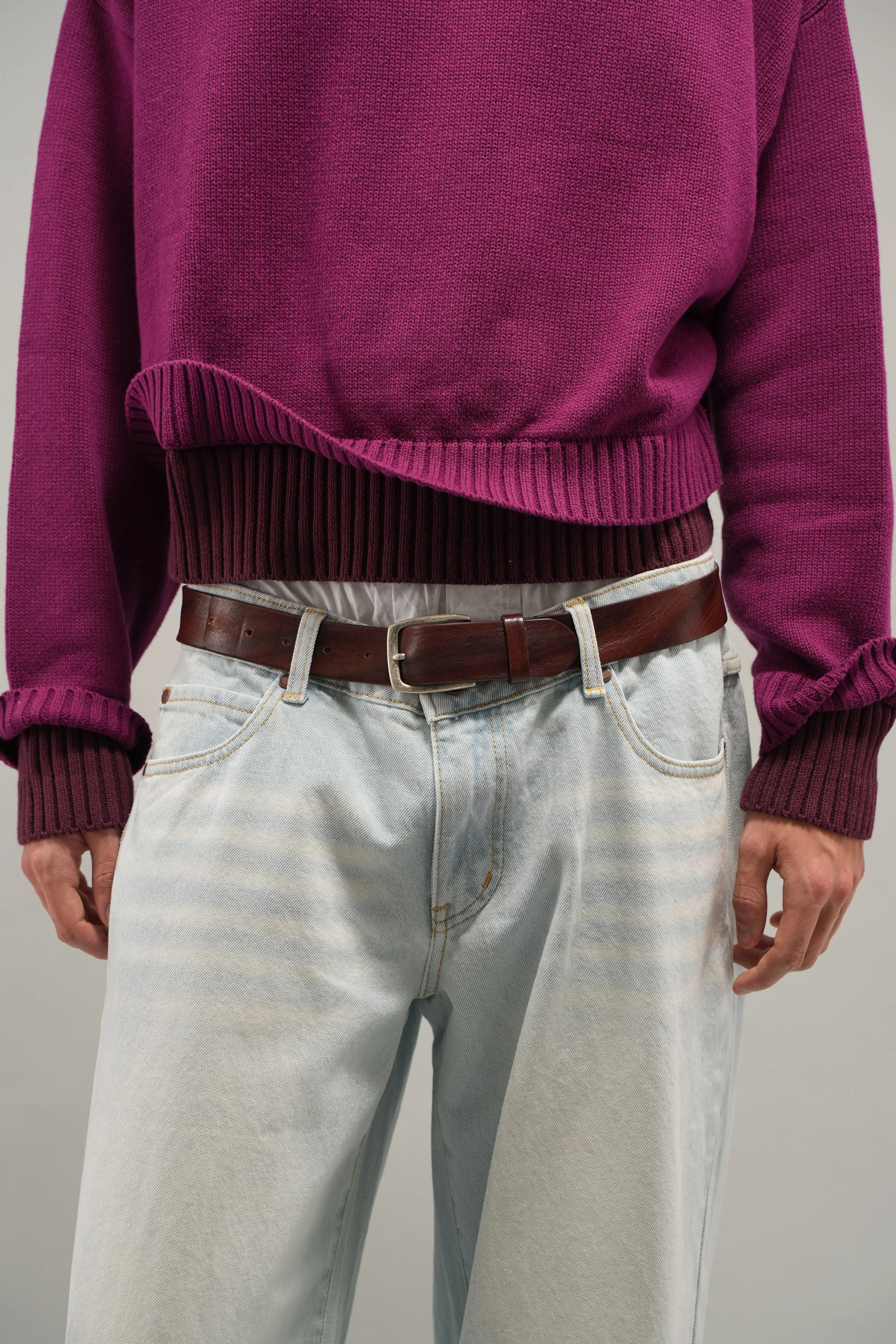 Double Burgundy Knit