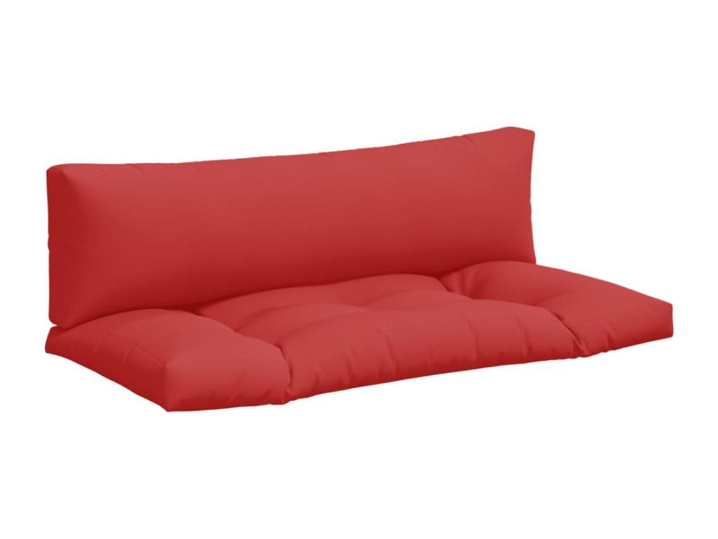Cojines para palets 2 unidades tela rojo