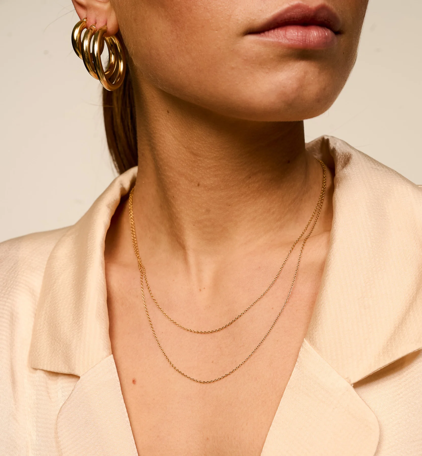 Anchor Plain Necklace 9K