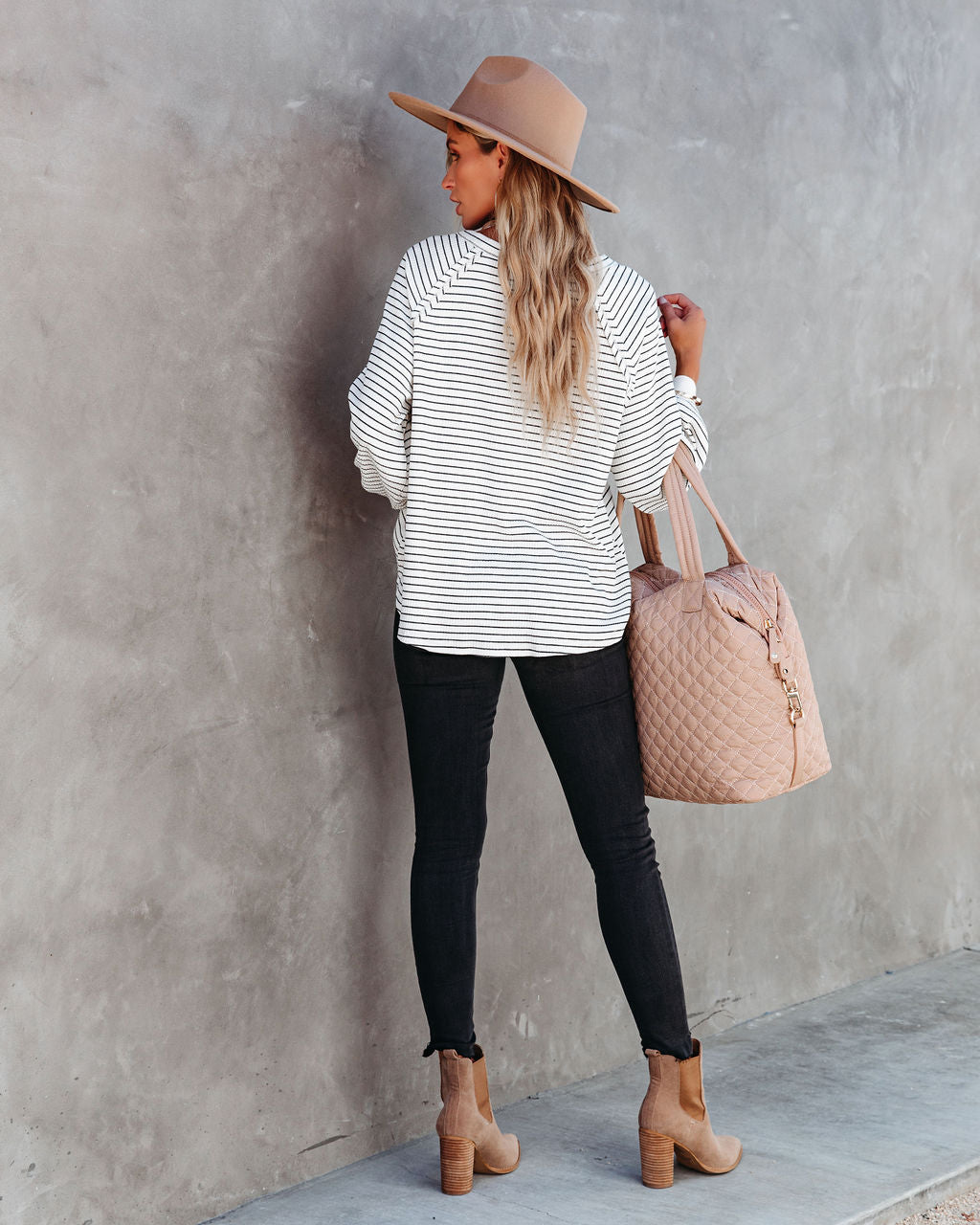 Jacey Cotton Striped Long Sleeve Top - Se7enfashion
