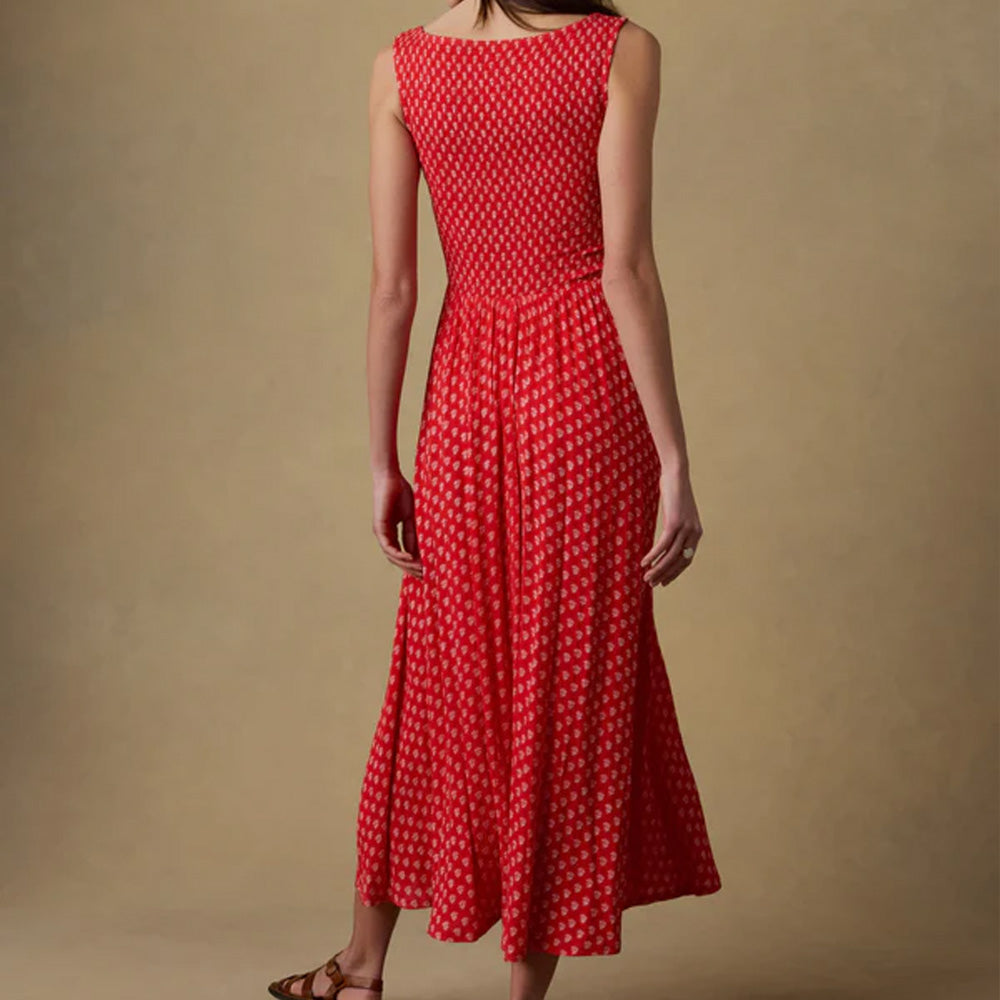 Faherty - Robe à smocks Sophia - Lotus Rouge Floral
