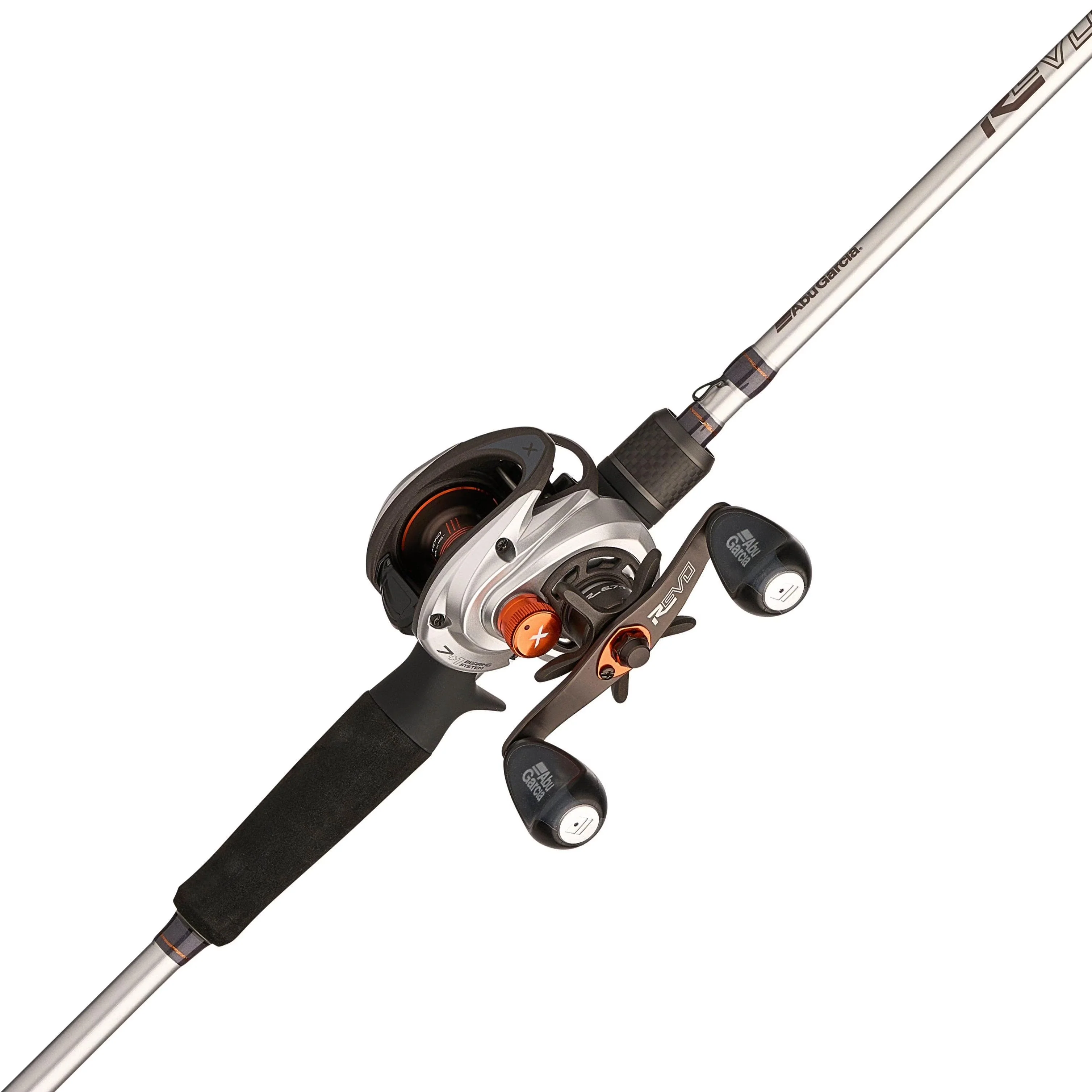 Abu Garcia Low Profile Baitcast Rod And Reel Combo, 7 ft 4 in, 5.4:1 - Revo 5 X