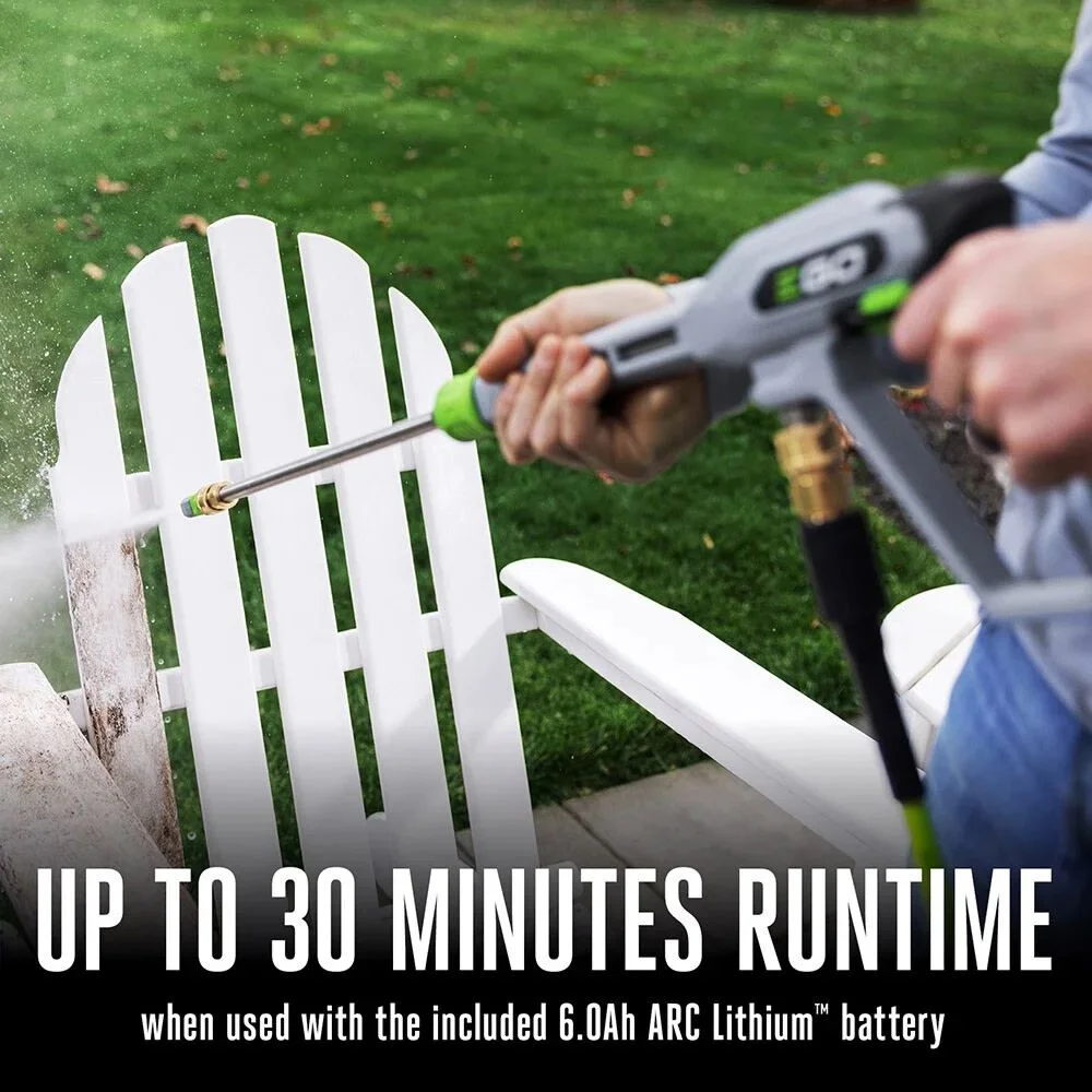 Ego Power+ 2100 Psi 1.2 Gpm Battery Powered Cold Water Pressure Washer With 4 Spray Nozzles 6.0Ah Kit - Image 8