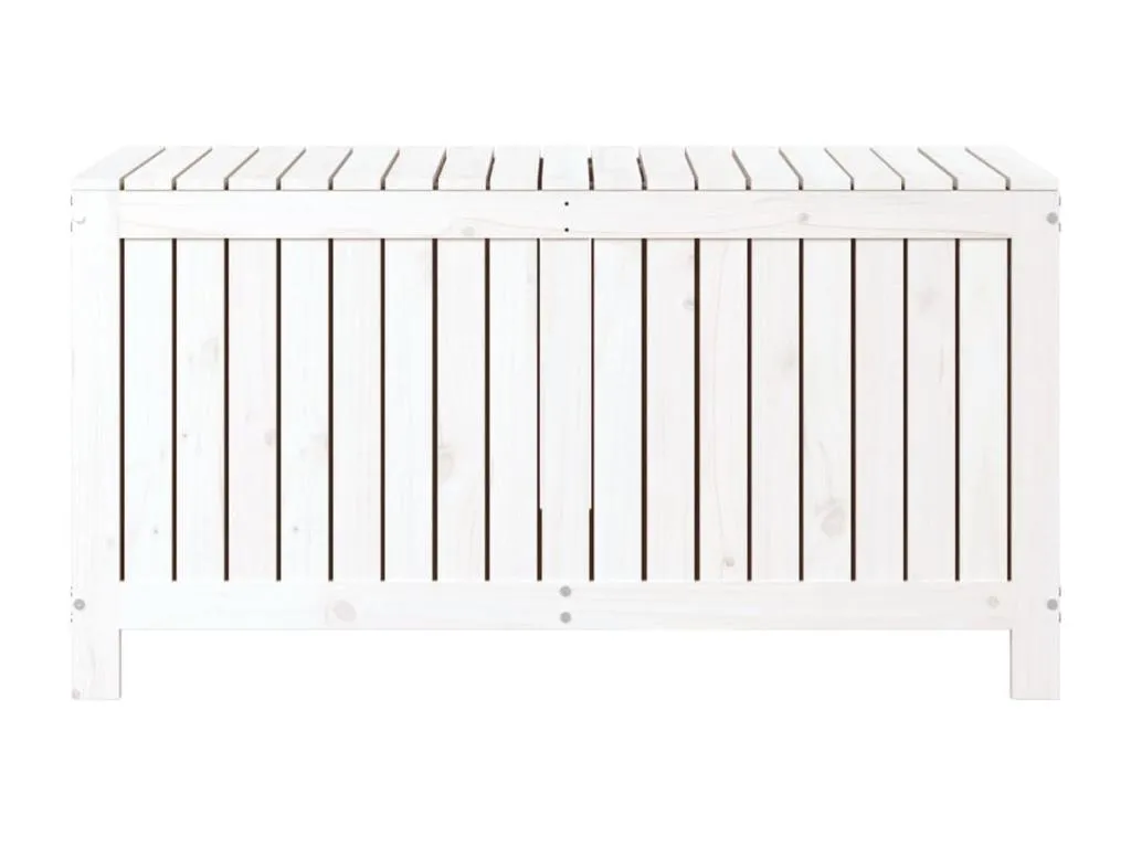 Caja de almacenaje para jardín blanco 121x55x64 cm madera de pino vkp3613070