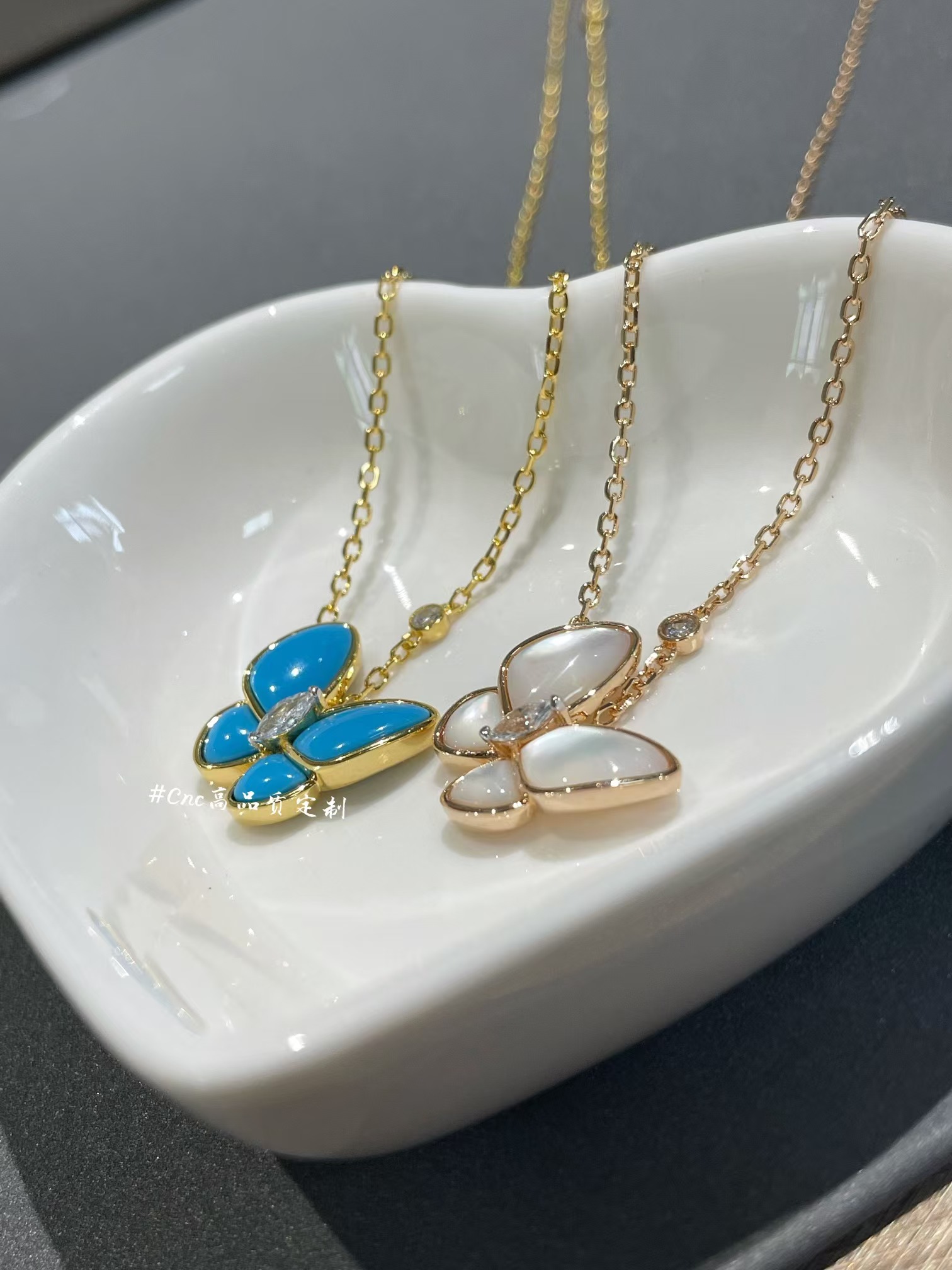 VCA Two Butterfly Pendant Necklace - Original Replica Club