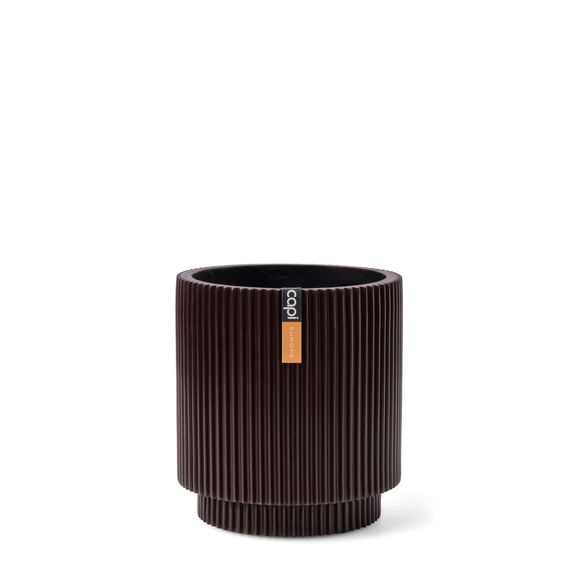 Capi Europe - Vaas cilinder Groove - 19x21 - Zwart rood