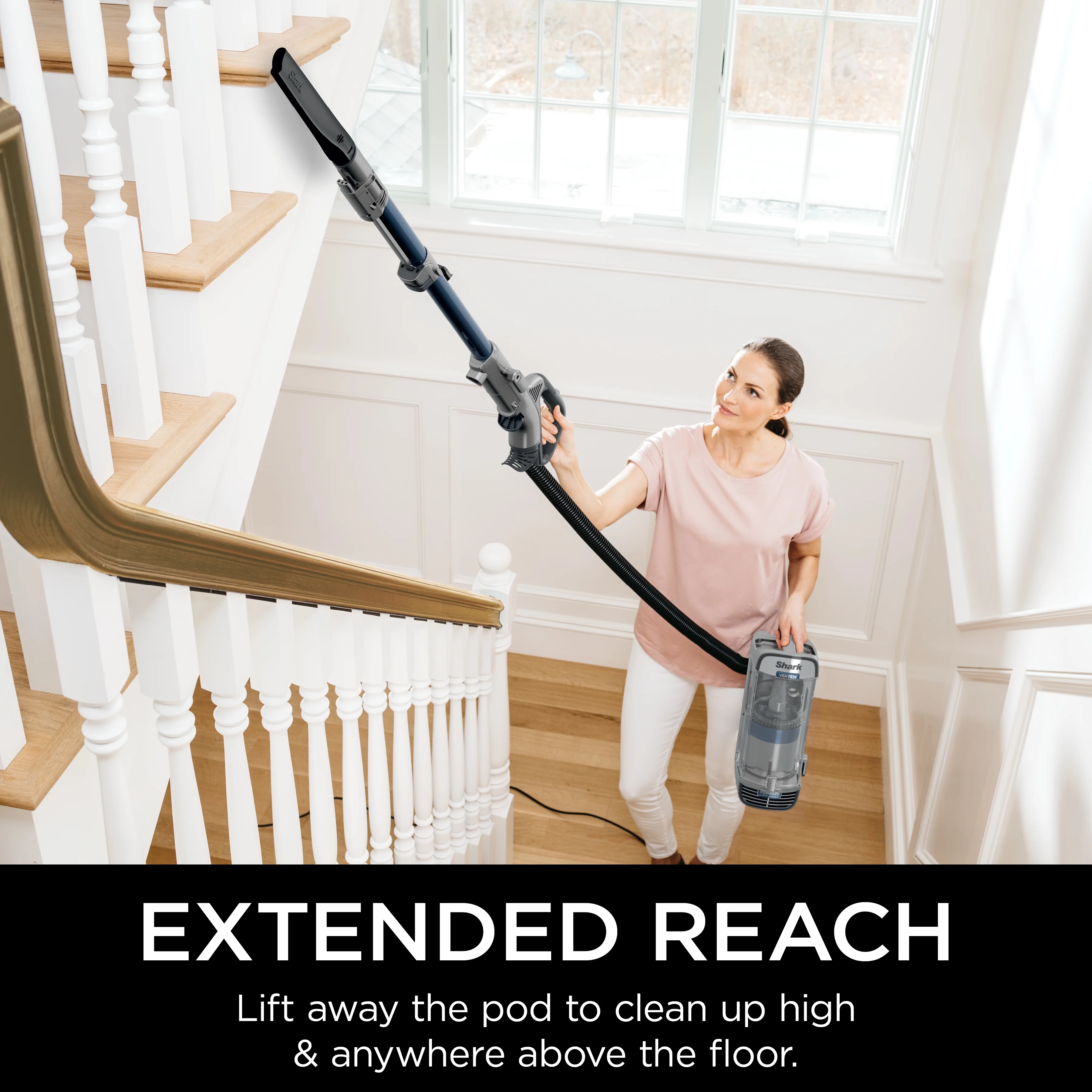 Shark? Vertex DuoClean? PowerFin Upright Vacuum Powered Lift-Away?, Self-Cleaning Brushroll, AZ2000 - Image 3
